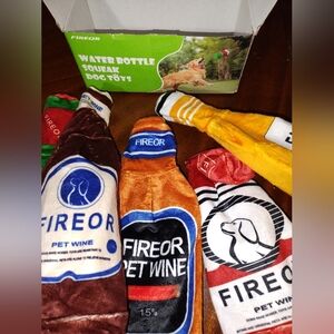 Water bottle squeaky dog toys